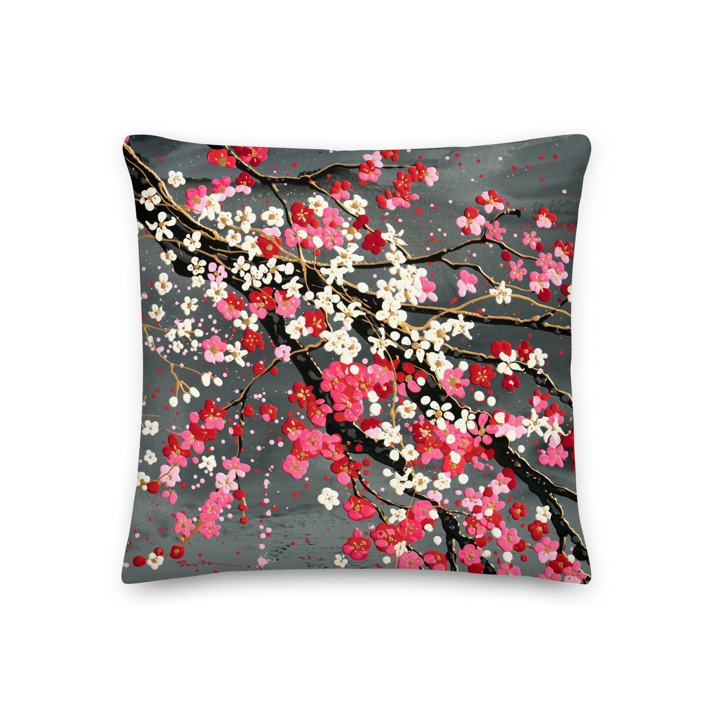 Plum + Cherry - Double Sided Pillow