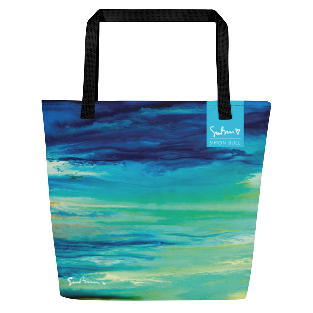 Aqua Terra - Large Tote Bag