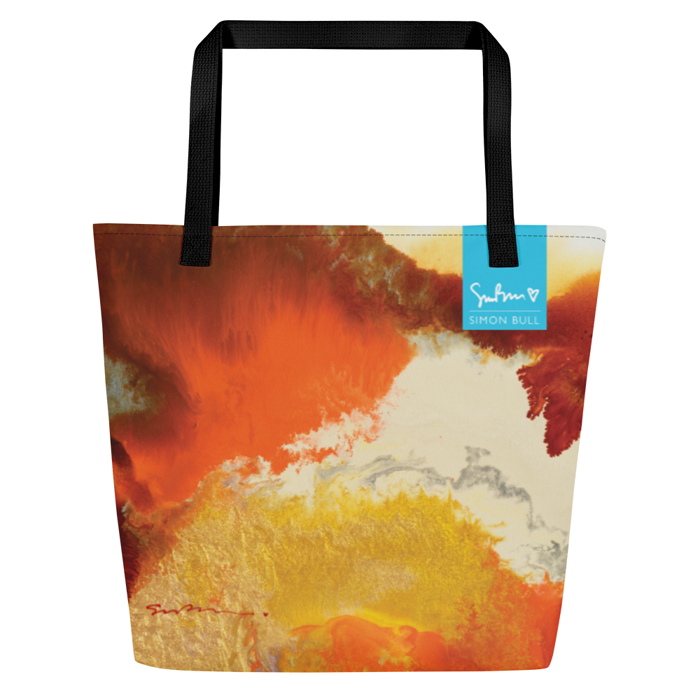 Orange + Gold - Large Tote Bag