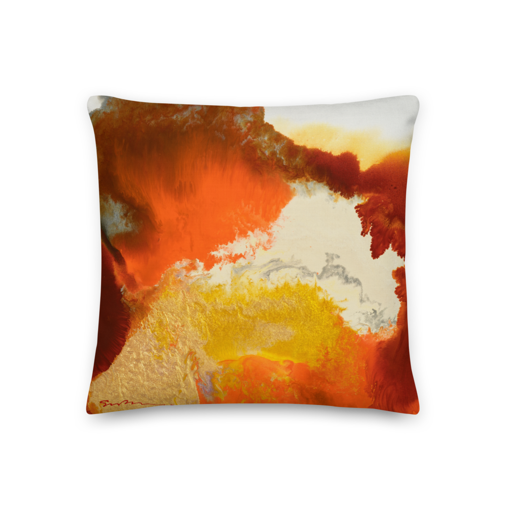 Orange + Gold - Double Sided Pillow