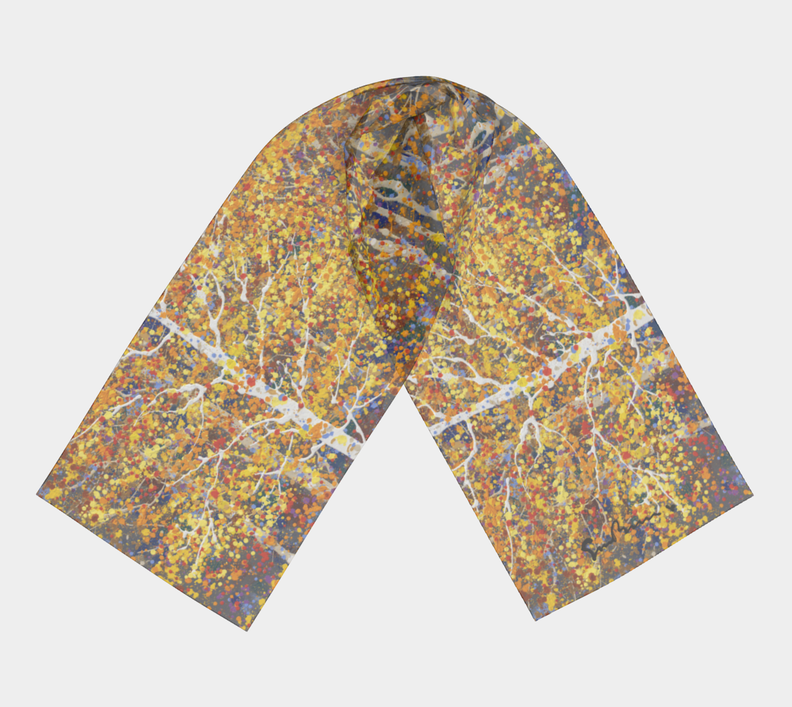 Aspen Glow - Long Silk Scarf