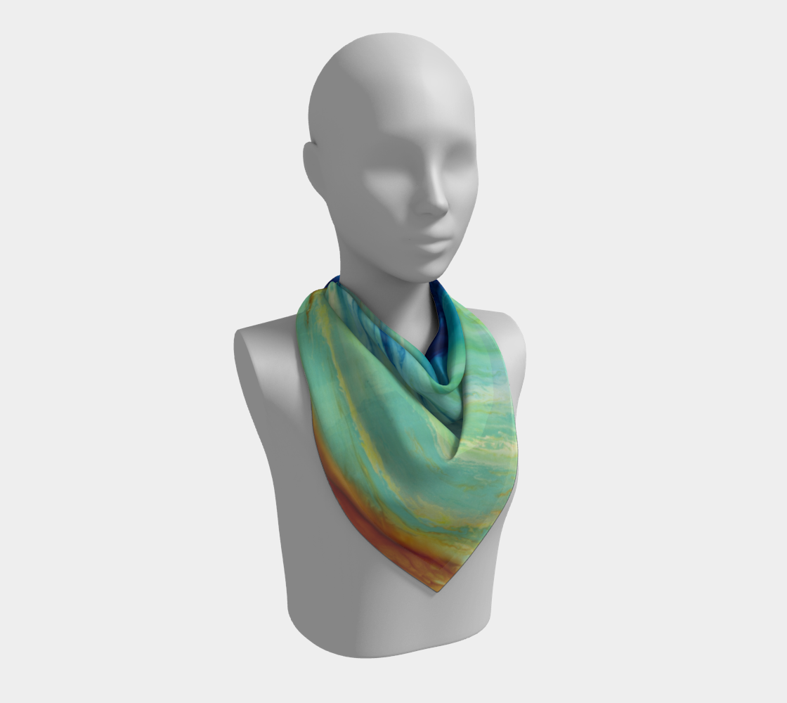 Aqua Terra - Square Silk Scarf