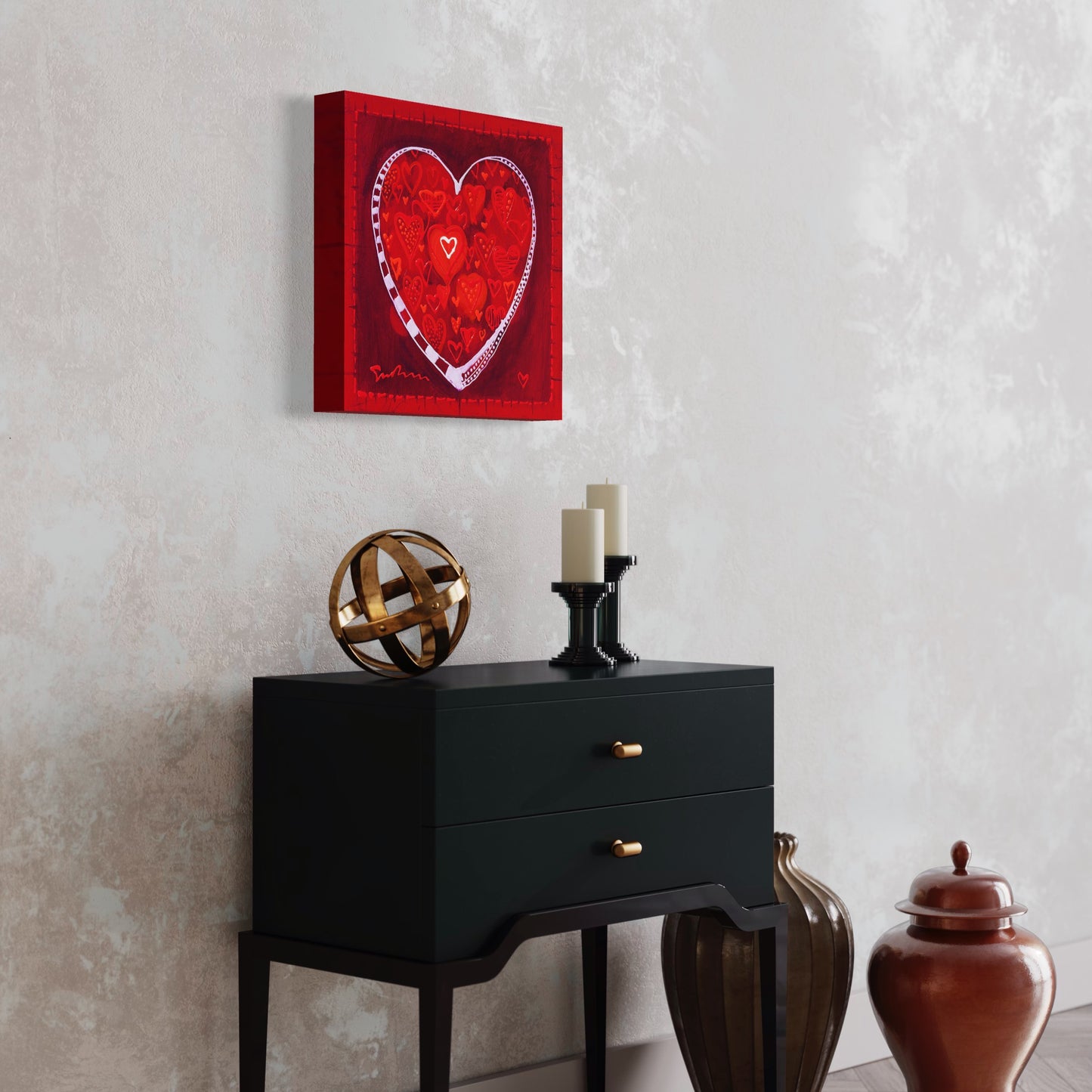 Hearts of Love - Canvas
