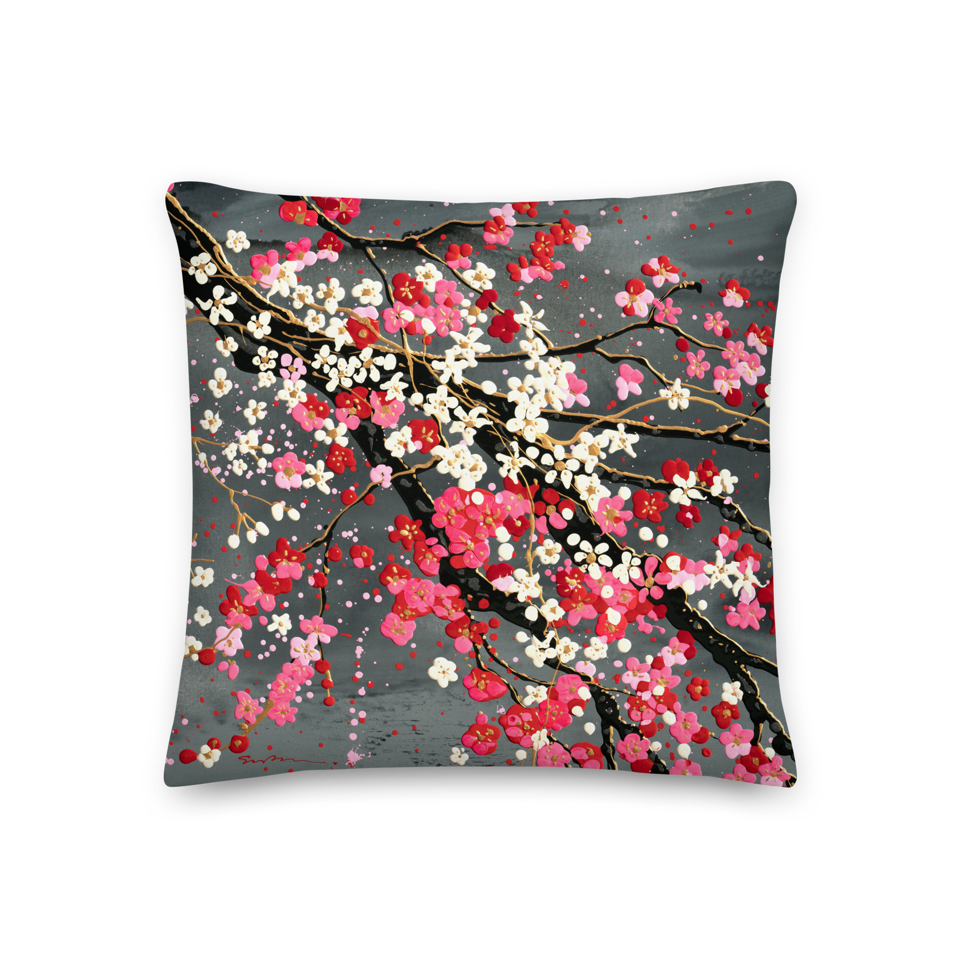 Cherry Blossoms NCU-329A/B/C 16X20 Needlepoint Pillows