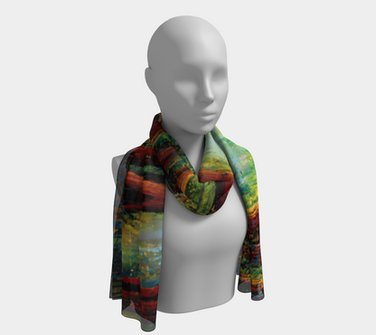 A Walk Through The Woods - Long Silk Scarf