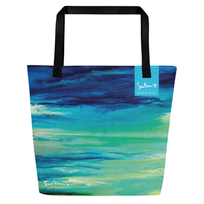 Aqua Terra - Large Tote Bag