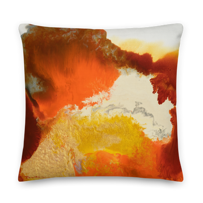 Orange + Gold - Double Sided Pillow